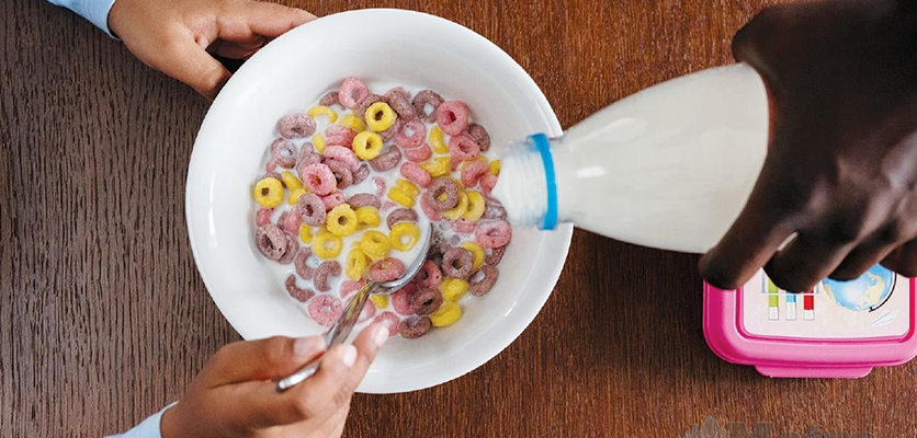 Makanan yang mungkin mengandungi kandungan gula tersembunyi termasuk bijirin dan susu
