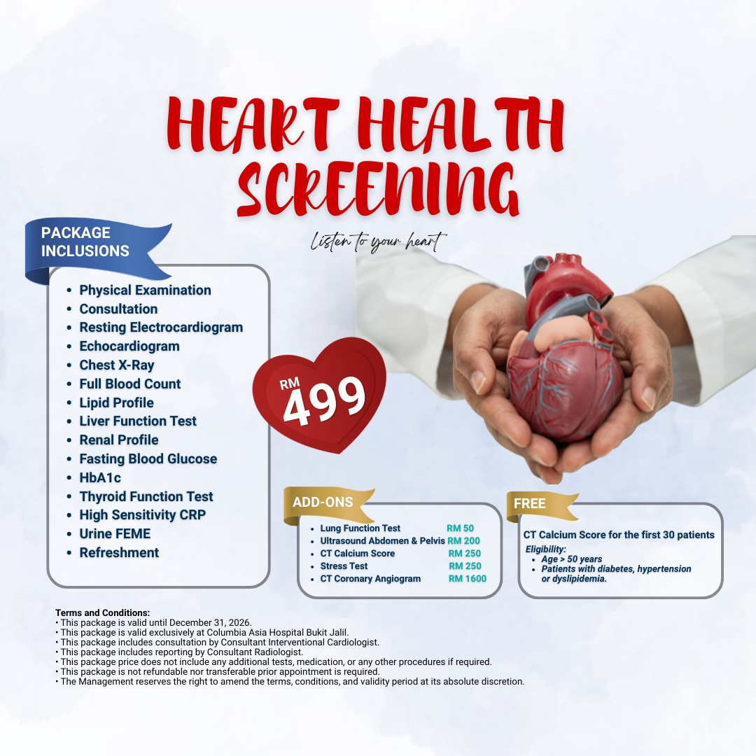 Heart Health Screening Package - Bukit Jalil - Columbia Asia Hospital I ...